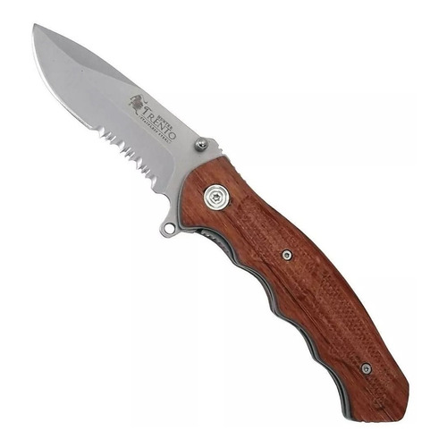 Cortapluma Trento Hunter 200 Plegable Acero Inoxidable Color Marrón