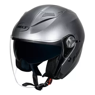 Capacete Moto Unissex Helt Citylight Cores C/ Óculos Interno Cor Cinza Tamanho Do Capacete 56