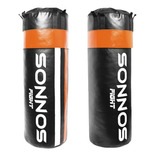 Bolsa De Boxeo 1,20 Mts. Combinadas Federacion Argentina Box Color Negro Con Naranja