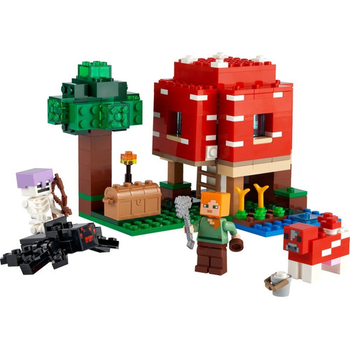 Kit De Construcción Lego Minecraft La Casa Champiñón 21179 272 Piezas 3+
