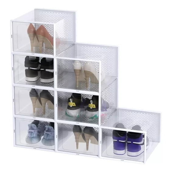 Zapatero Cajas Para Zapatos Organizadora De Zapato Grande X3