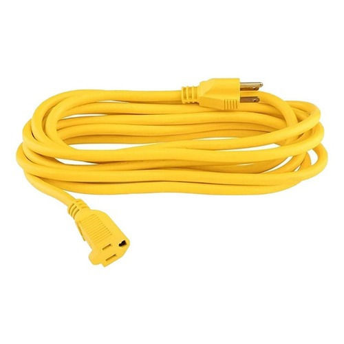 Extensión Eléctrica De Uso Rudo Aterrizada 10 M Surtek 1 Pz Color Amarillo