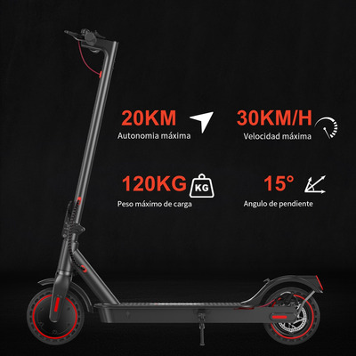 Scooter Eléctrico Patin Plegable 500w 8.5'' 25km/h Con App