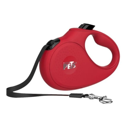 Correa Retractil 3m Chica Perro Hasta 12kg Fancy Pets Color Rojo