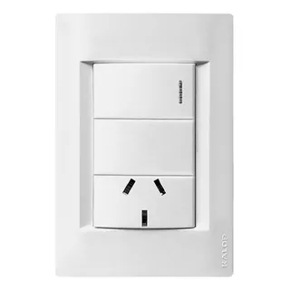 Llave De Luz Armada Kalop Civil Punto Y Toma Blanco Color Blanco Iram Corriente Nominal 10 A Voltaje Nominal 220v