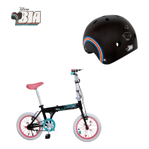 Bicicleta Plegable Bia Rodado 16 + Casco Infantil Bia Combo