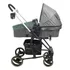 Coche de paseo travel system Bebesit Coches Alfa travel system 2023 SL505P negro con chasis color blanco