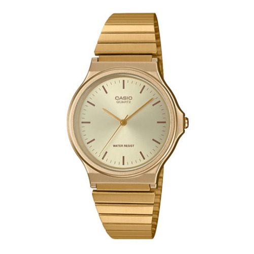 Reloj pulsera Casio MQ-24 con correa de acero inoxidable color dorado