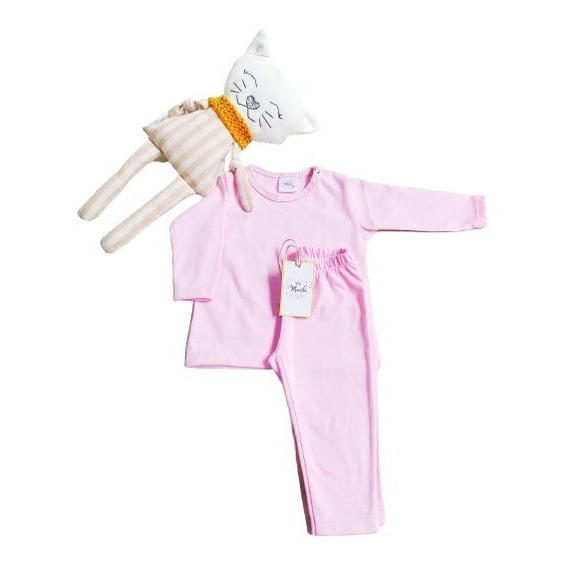 Pijama + Muñeco Para Bebes De 3 A 24 Meses De Algodón.