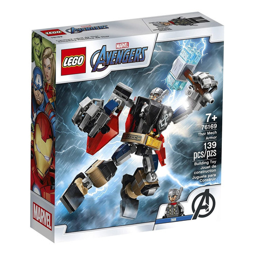 Lego® Avengers - Armadura Robótica De Thor (76169) Cantidad de piezas 139