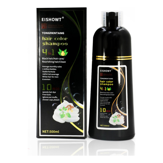 Kit De Shampoo Tinte Esencia De Hierbas Cubre Canas 4in1 