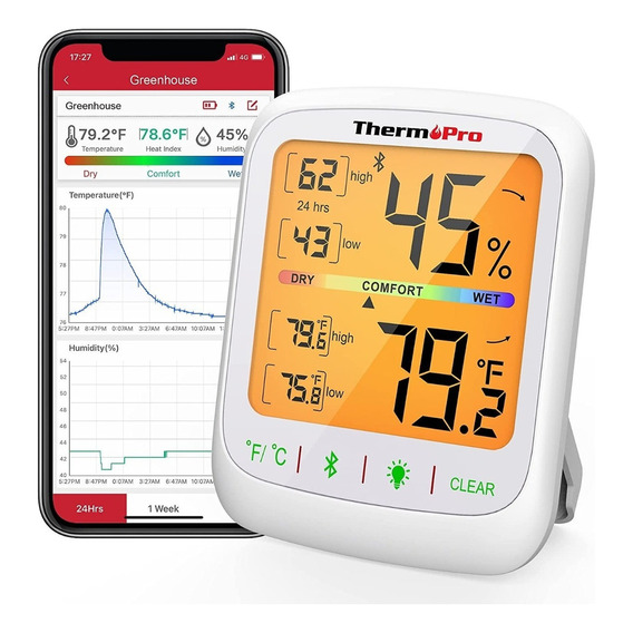 Termohigrómetro Digital Thermopro Tp359 Humedad Bluetooth