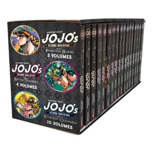 Jojo's Bizarre Adventure: Box Set 1, De Hirohiko Araki. Serie Bizarre Adventure, Vol. 1 al 17. Editorial Panini Books, Tapa Blanda, Edición 1 En Español, 2023