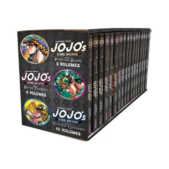 Jojo's Bizarre Adventure: Box Set 1, De Hirohiko Araki. Serie Bizarre Adventure, Vol. 1 al 17. Editorial Panini Books, Tapa Blanda, Edición 1 En Español, 2023