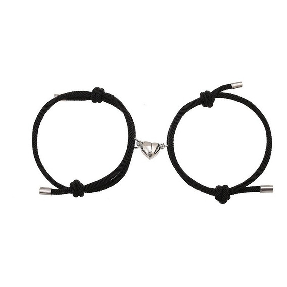 Pulseras Magnéticas Unidas Parejas/amigos Negro