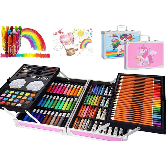 Colores Lápices Kit  Dibujo 145pcs, Set De Arte Profesional