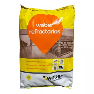 Weber Refractarios Pegamento Adhesivo Mortero Bolsa 10 Kg