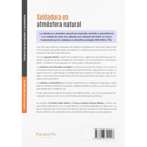 Soldadura En Atmósfera Natural 2.ª Edición 2019  Paraninfo
