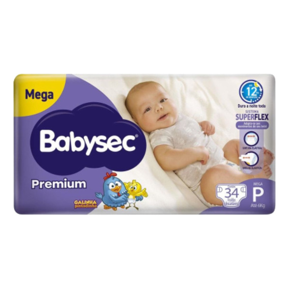 Pañal Babysec Lottie Dottie Chicken Premium P 34 unidades