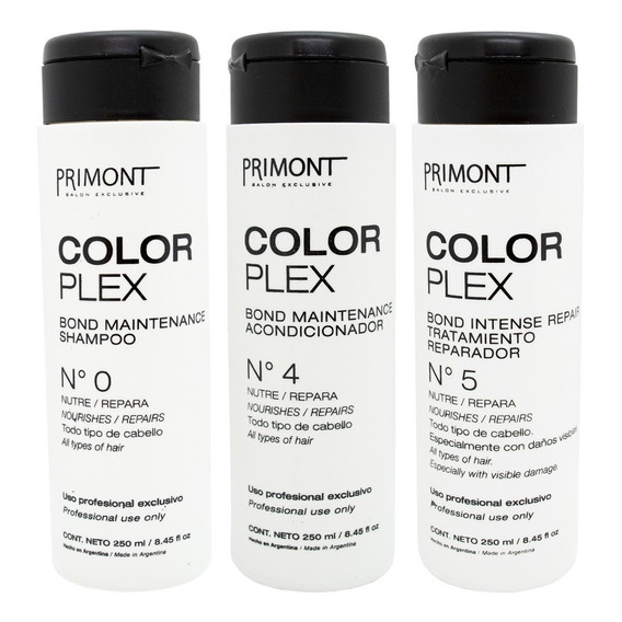 Primont Color Plex Shampoo + Enjuague + Mascara 250ml 6c