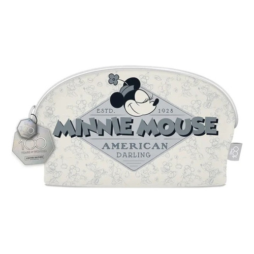 Cosmetiquera Republic Cosmetics Disney 100 Minnie Retro Color Gris