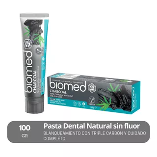 Pasta Dental Blanqueadora Natural Biomed Charcoal 100gr