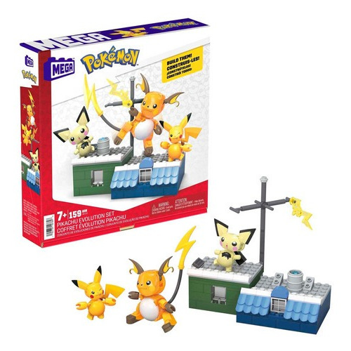 Mega Juguete De Construcción Set De Evoluciones De Pikachu