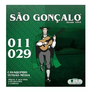 Kit 1 Encordoamento São Gonçalo Cavaco + Palheta Corda Extra