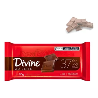 Chocolate Em Barra Divine 90g Kit 3 Unidades Promoção 