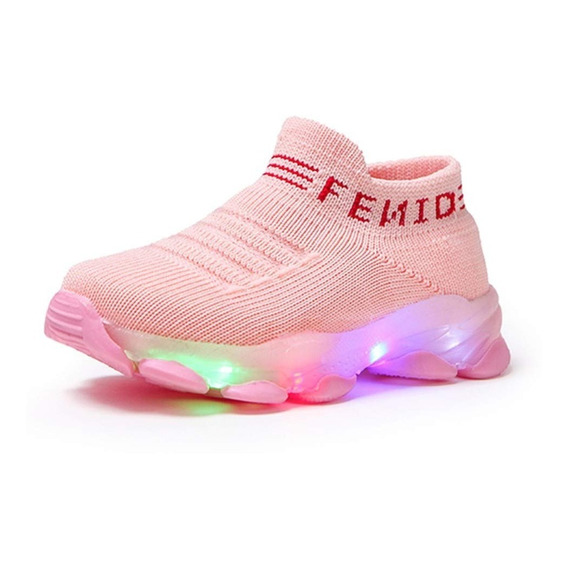 Tenis Niño Bota Sonic Luces Led 