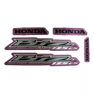 Kit Adesivo Jogo Faixas Moto Honda Biz 125 2012 Es Rosa Cor Rosa