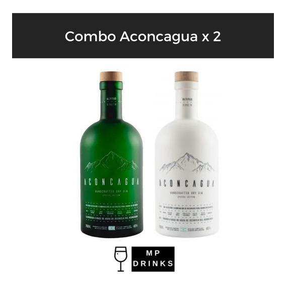 Gin Aconcagua Handcrafted Dry Edicion Especial X2 Botellas