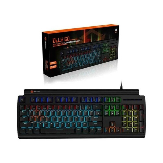 Teclado Gamer Mecánico Usb Meetion Mt-mk600rd Iluminado Febo Color del teclado Negro