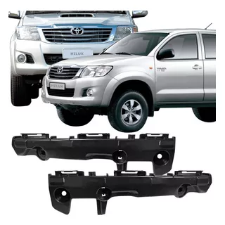 Suporte Guia Parachoque Hilux 2012 13 14 15 Dianteiro Par