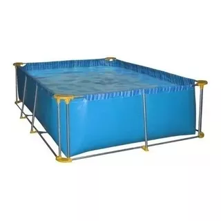 Pileta Estructural Rectangular Piletin 400x200x65 Con Capacidad De 5200 Litros  Azul