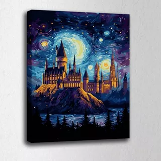 Set De Pintura Por Números Para Pintar Hogwarts Adultos Kit