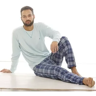 Pijama Hombre Invierno Pantalon Escoces - Dm 3304-22 T Esp