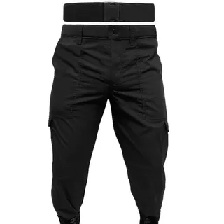 Calça Airsoft Masculina Combate Preta Tática Ripstop + Cinto