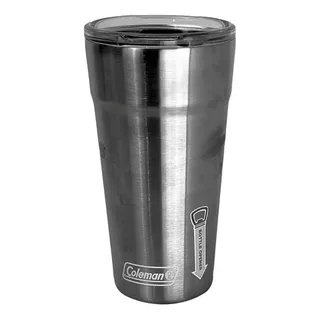 Copo Térmico Coleman Cerveja Inox Cores Tampa Abridor 600ml Cor Prateado Liso