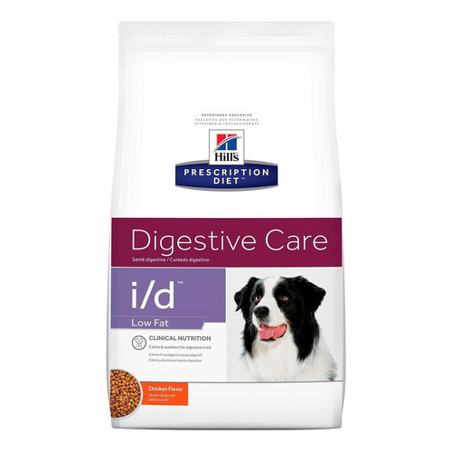 Alimento Hill's Prescription Diet Digestive Care i/d Low Fat para perro adulto todos los tamaños sabor pollo en bolsa de 3.85kg
