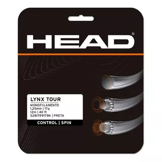 Corda Head Lynx Tour 1.25mm Copolímero Preto - Set Ind. 12 M