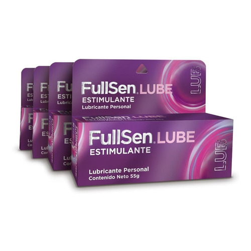 Fullsen Lube Estimulante, Lubricante 4 Piezas De 55g C/u Sabor Sin sabor