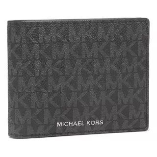 Billetera Michael Kors 36u9lcrf6b Color Negro De Cuero - 9.3cm X 11.5cm X 2cm