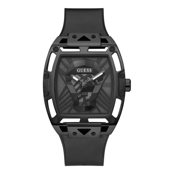 Guess Reloj Analógico Negro, Negro -, Leyenda