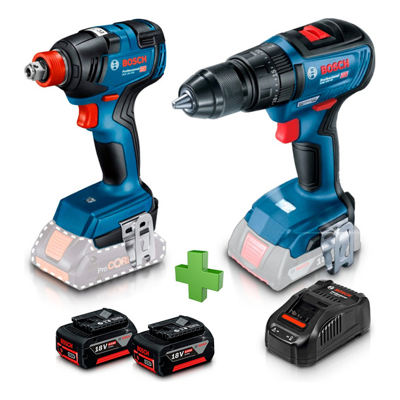 Taladro + Atornillador Impacto Bosch Brushless 2 Baterias 4a