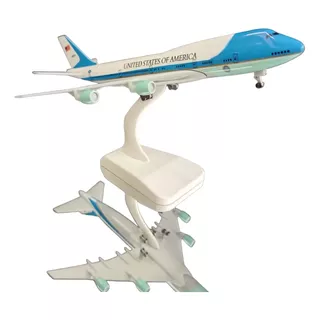 Avión Presidencial Usa B747, Escala 1:350, 19cms, Metalico.