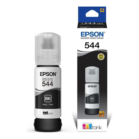 Botella De Tinta Original Negra Epson 544 L3210 L5190 65ml