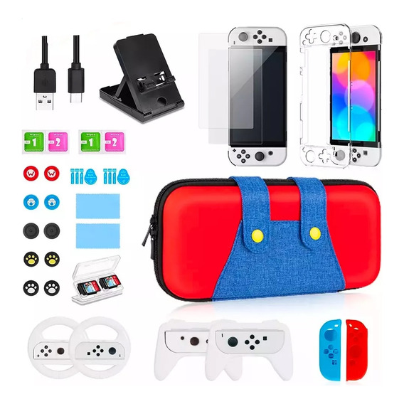 Estuche Protector Para Nintendo Switch Oled Pack 33 En 1