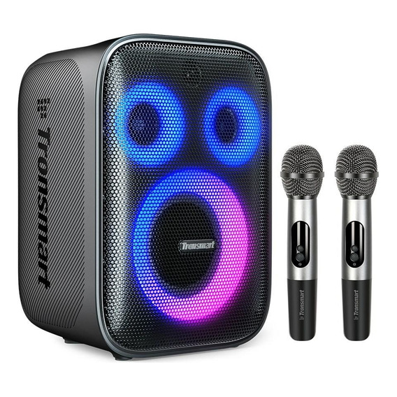 Bocina Bluetooth Tronsmart Halo 200 120w Con Dos Micrófonos Color Negro