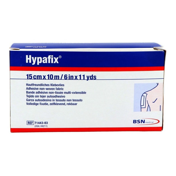 2 Pack Hypafix 15cmx10m Fijador En Rollo Apositos Blanco